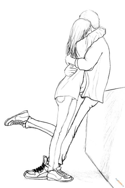 Рисунок пари карандашом