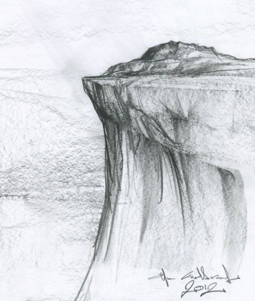 Скалы рисунок карандашом