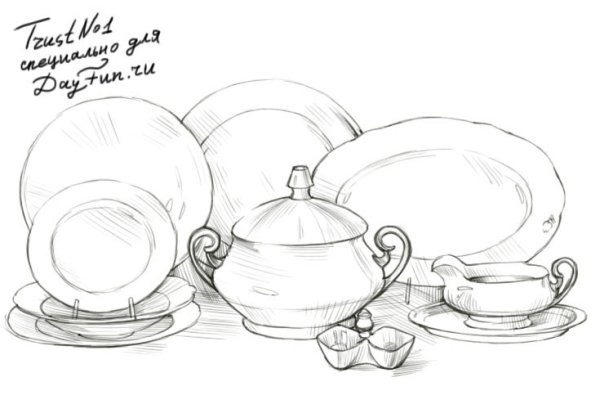 Эскиз посуды