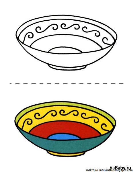 Тарелка раскраска