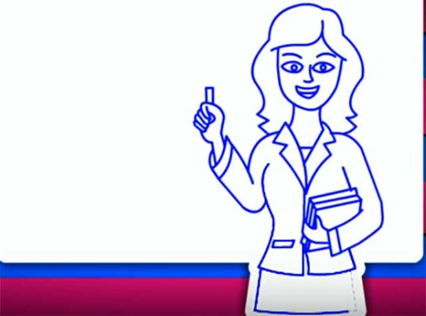 Рисунок учительницы карандашом