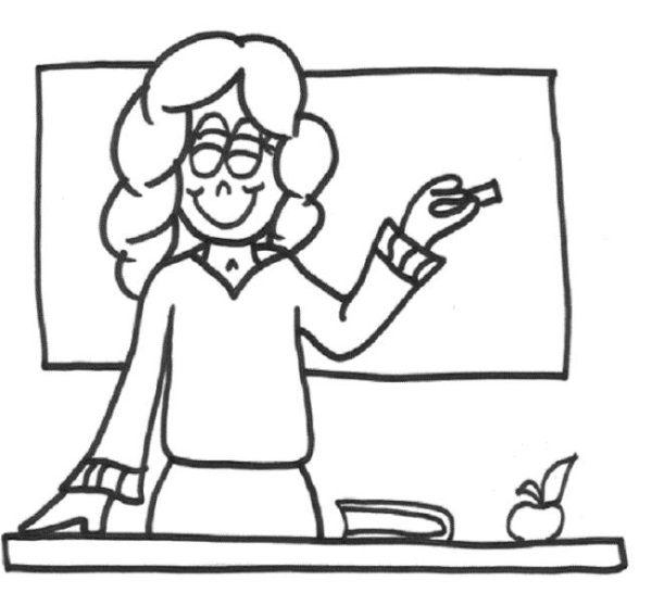 Раскраска учитель