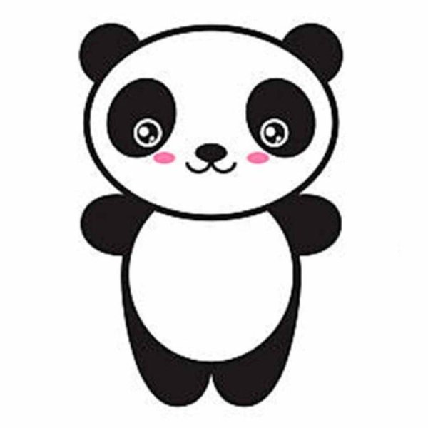 Рисунок панды для срисовки легкий