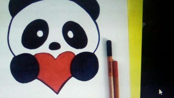 Лёгкие рисунки панды