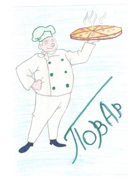 Рисунок повара легко