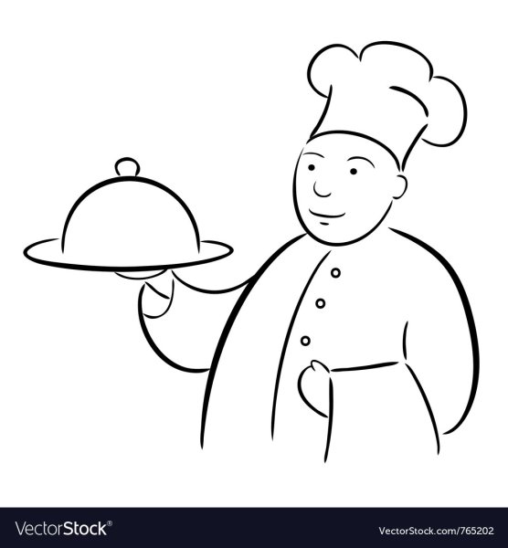 Повар раскраска для детей