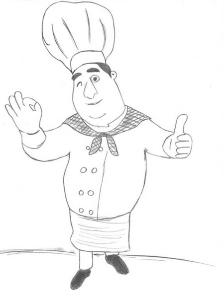 Повар эскиз