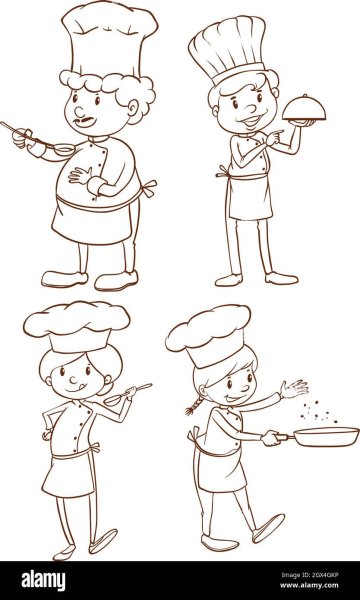 Дети рисуют повара