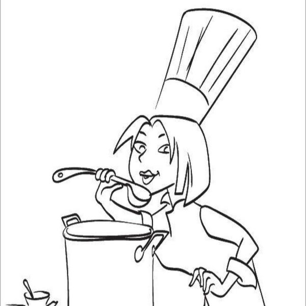 Профессия повар раскраска