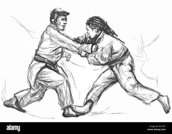 Детские рисунки на тему самбо