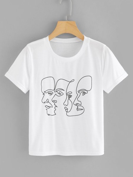 Минималистические принты на футболку