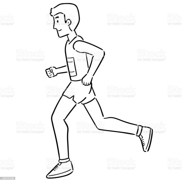 Бегущий человек рисовать