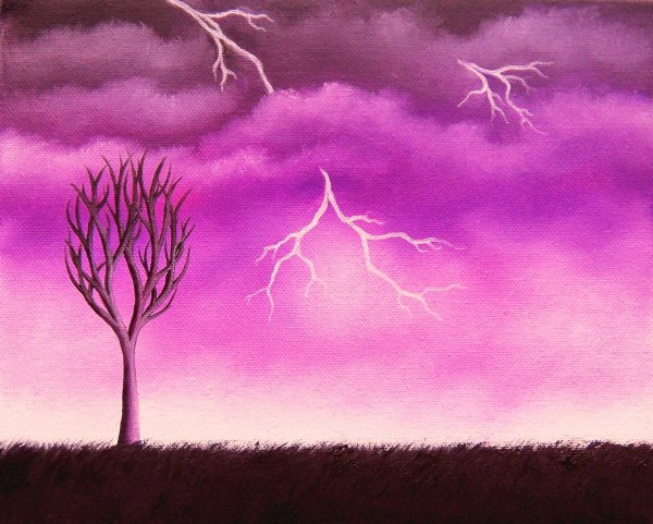 Молния красками