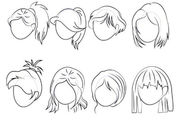 Прическа рисунок для детей