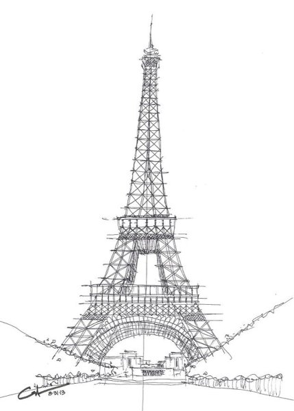 Раскраска эльфелева башня