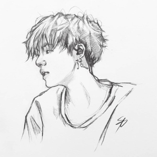 Скетчи БТС Юнги