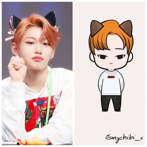 Феликс Stray Kids рисунок