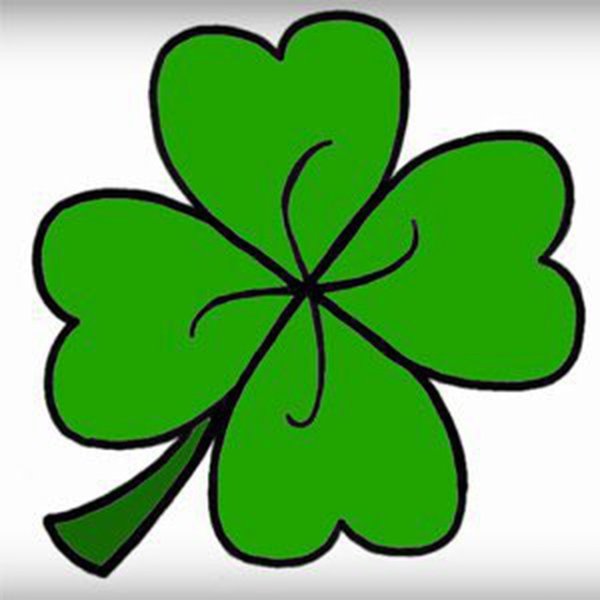 Четырёхлистный Клевер для срисовки