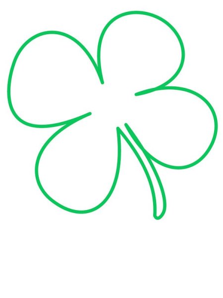 Клевер четырехлистник контур