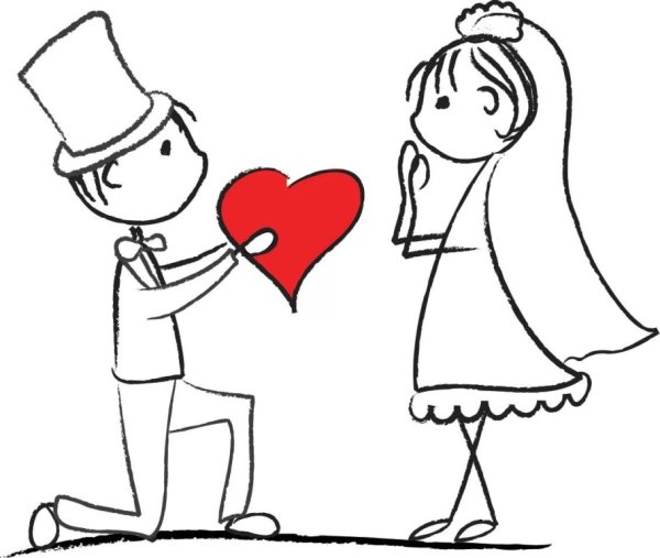 Раскраска свадьба