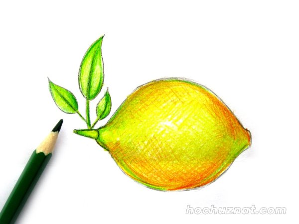 Лимон этапы рисования