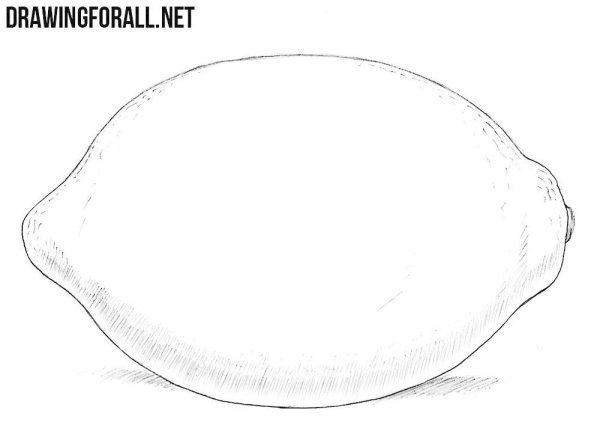 Поэтапное рисование лимона