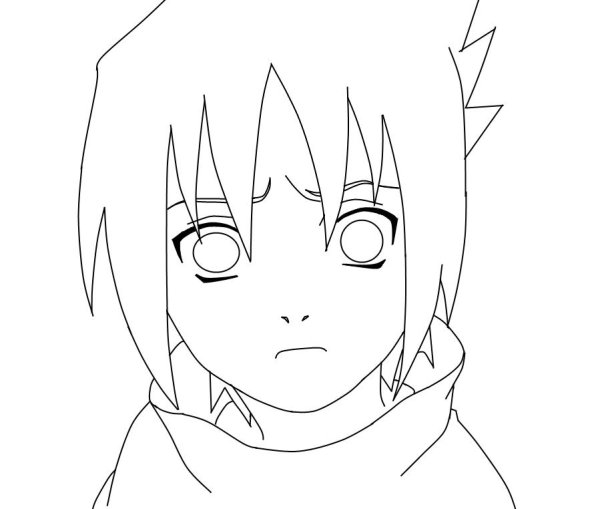 Саске Учиха нарисовать легко