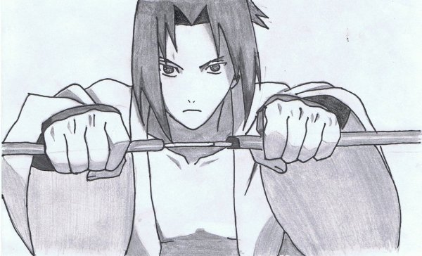 Саске раскраска