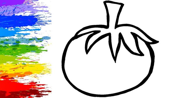 Помидоры рисовать легко и просто