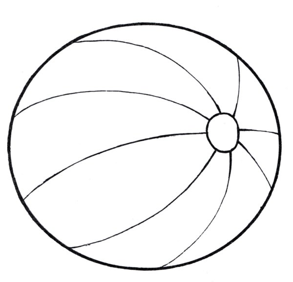 Мяч раскраска для детей