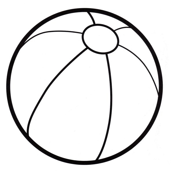 Мяч раскраска для детей