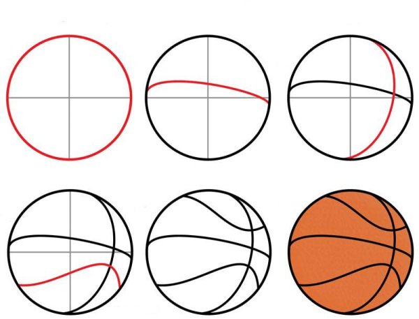 Баскетбольный мяч рисунок