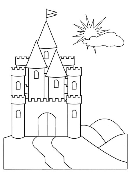 Замок рисунок маркерами