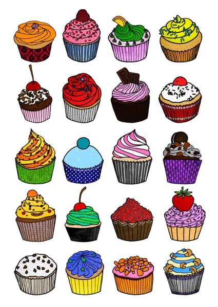 Кексики рисунок карандашом