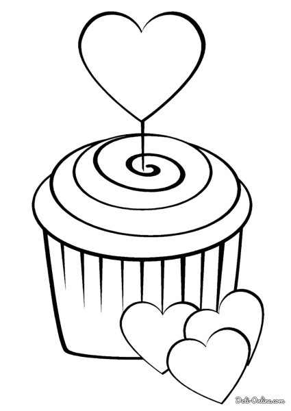 Раскраска кексик