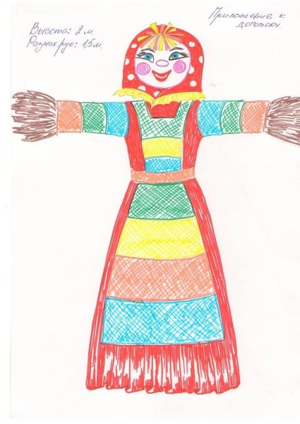 Раскраска пугало огородное