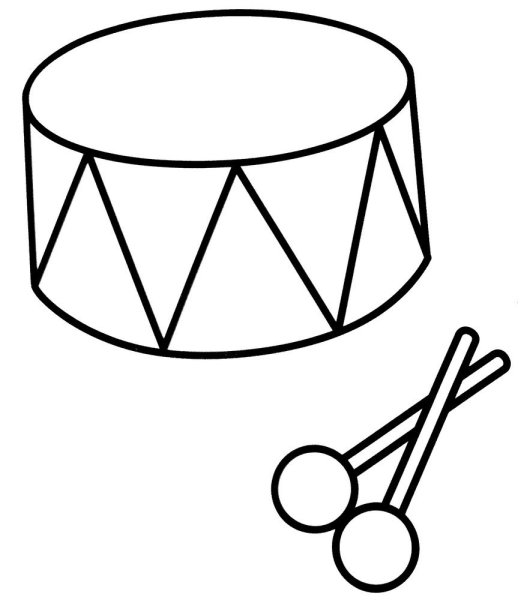 Музыкальные инструменты раскраска