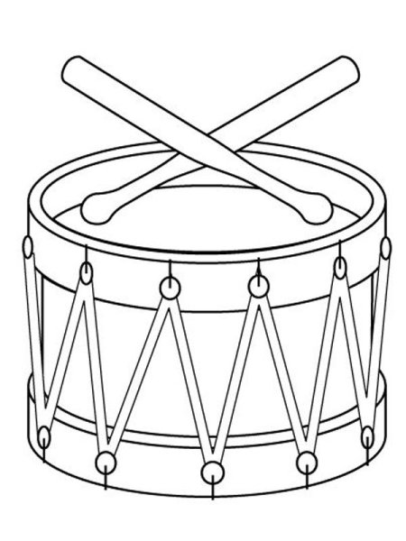 Барабан раскраска