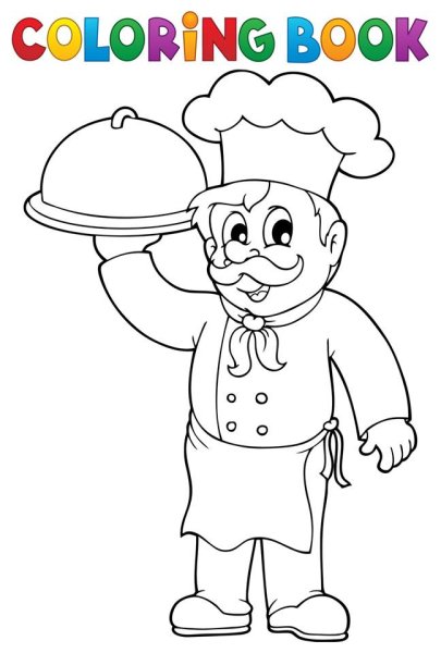 Рисунок поварского колпака и фартука