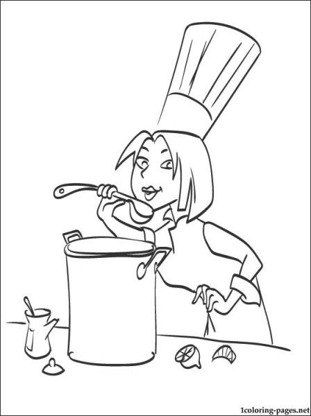 Повар очертание