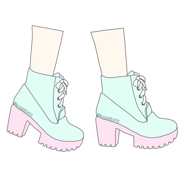 Рисунки обуви для срисовки легкие