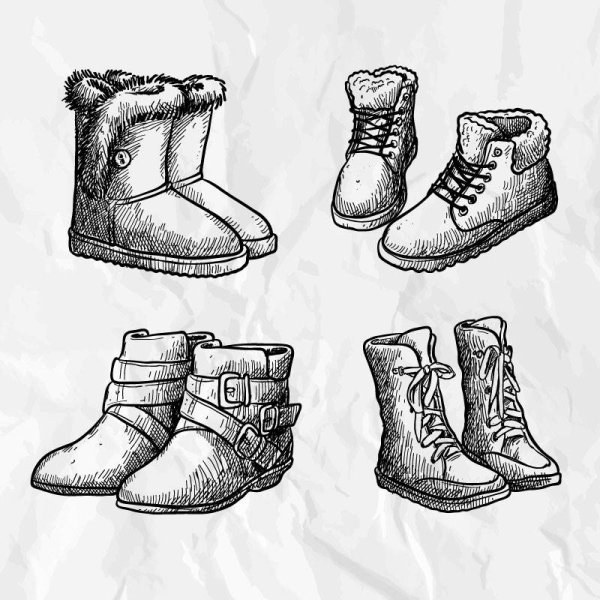 Эскиз ботинок