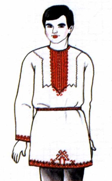 Национальный костюм рисунок легкий