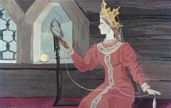 Сказка о мёртвой царевне и семи богатырях раскраска