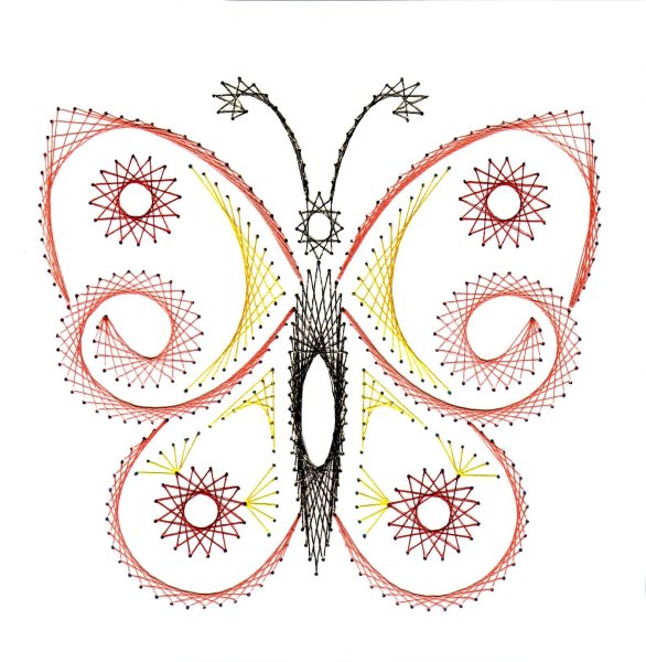 Вышивка изонитью бабочка