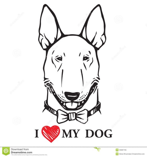 Эскизы тату бультерьер с надписью