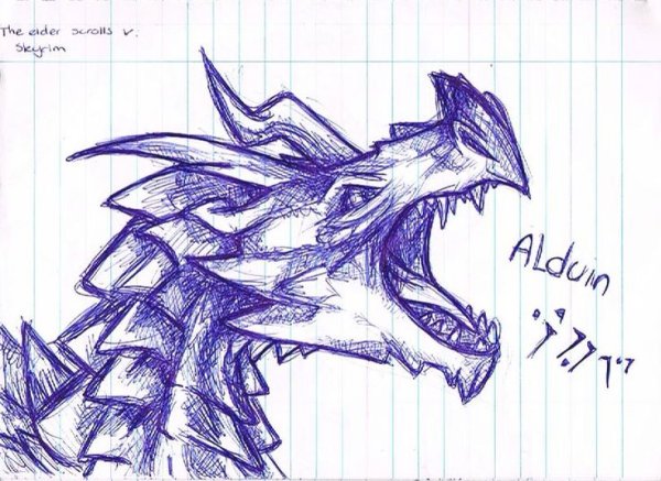 Раскраски скайрим Алдуин