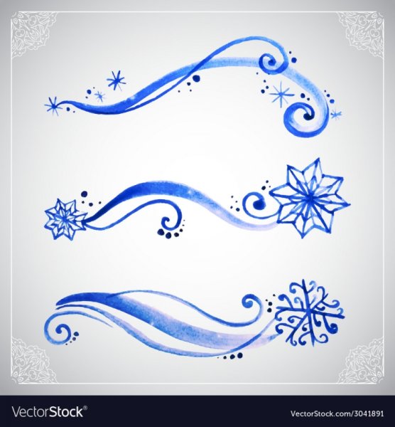 Зимние узоры простые