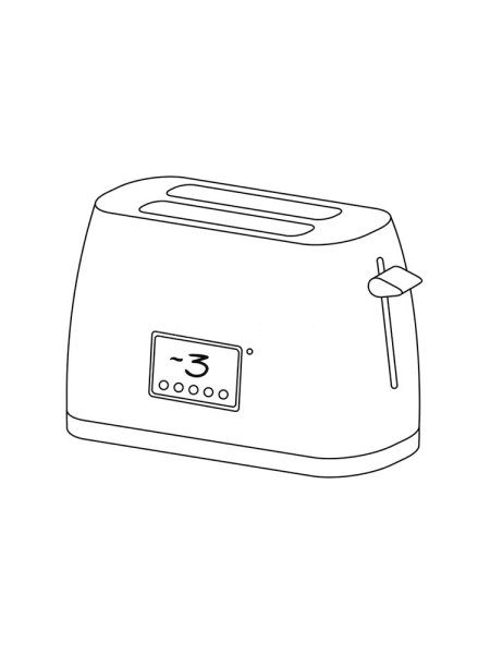 Раскраска тостер для детей