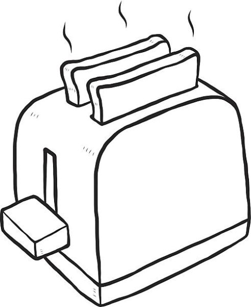 Раскраска тостер